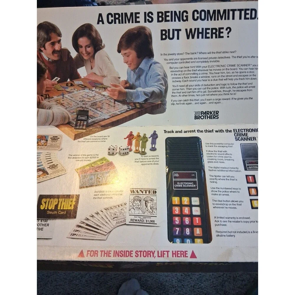 Vtg 1979 STOP THIEF Electronic Cops & Robbers Board Game - 99% Complete Tested